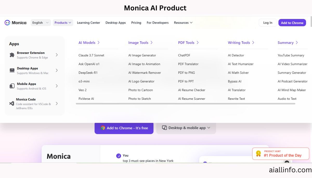 Monica AI Product 